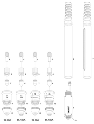 Hořák Plasma TM-105 1 m strojní coax PEGAS 60/101 CNC
