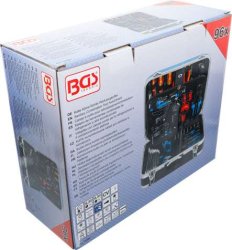 Kombinované nářadí pro ventilace a klimatizace BGS1015504 v kufru (Sada 86 dílů)