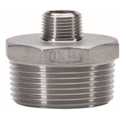 INOX-Dvojitá vsuvka redukční 3/8"a x 1/8"a -  