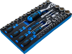 Nářaďový modul 2/3: BGS102002-7 Gola sada 1/4" - 1/2" 4 ÷ 32 mm se šroubováky  (Sada 43 dílů)