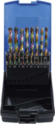 Vrtáky spirálové HSS 1 ÷ 10 mm BGS102014. Sada 19 dílů