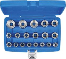 Nástrčné hlavice 1/2" Gear Lock 8 ÷ 32 mm BGS102152 (Sada 19 dílů)