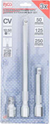 Prodloužení/nástavec výkyvné 1/2" BGS102240, délka 50 ÷ 250 mm (Sada 3 díly)