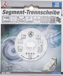 Kotouč diamantový segmentový průměr 125 mm, BGS 3932