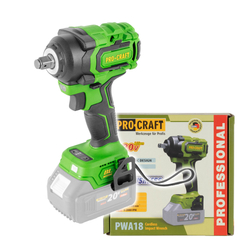 Aku rázový utahovák Procraft PWA18 (bez baterie a nabíječky) | PWA18bb