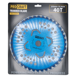 Nůž křovinořezu (kotouč) (D255*25.4) 40T karbid wolframu (blue) PROCRAFT | H/P-3/B