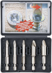 Vytahováky zalomených šroubů - šestihran 1/4" BGS1050410 (Sada 5 dílů)