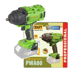 Aku rázový utahovák Procraft PWA80 (bez baterie a nabíječky) | PWA80bb