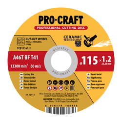 Keramický řezný kotouč Procraft YСD115x1.0 | YCD115x1.0
