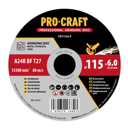 Brusný kotouč na kov Procraft GD115x6.0 | GD115x6.0
