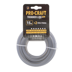 Struna žací (s výstuhou) (3mm) (15m) čtverec PROCRAFT KV/J-3/15 | KV/J-3/15