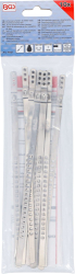 Stahovací spony pr. 20 ÷ 50 mm pro nápravové manžety BGS1070327 - nerezová ocel (Sada 10 dílů)
