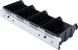 Ukládací boxy se závěsnou kolejnicí BGS1080195 (Sada 4 díly)