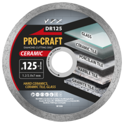 Diamantový řezný kotouč Ceramic Procraft DR125 | DR125