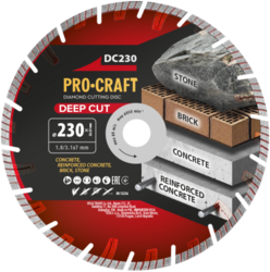 Diamantový řezný kotouč Deep Cut Procraft DC230 | DC230
