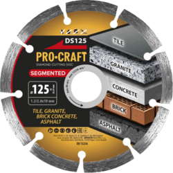 Diamantový řezný kotouč Segmented Procraft DS125 | DS125