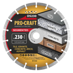 Diamantový řezný kotouč Segmented Procraft DS230 | DS230
