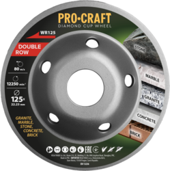 Diamantový brusný kotouč (hrncový) Procraft WR125 Double Row | WR125