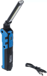 Aku polohovatelná svítilna/lampa BGS Technic, 150 lm, COB LED osvětlení, integrovaný aku 2,0 Ah, BGS 85334