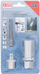 Univerzální nástrčná hlavice 3/8" 9 ÷ 21 mm BGS1092533 Sada 17 dílů včetně adaptérů