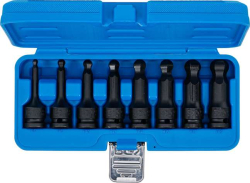 Zástrčné hlavice 1/2" 6hran 6 ÷ 19 mm BGS105488 silové (Sada 8 dílů)