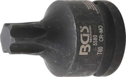 Zástrčná hlavice 3/4" T-profil (pro Torx) T80 BGS105580, tvrzená