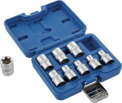 Nástrčné hlavice 1/2" E-profil E10 ÷ E24 BGS106425 Sada 9 dílů
