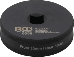 Nástrčná kombinovaná hlavice 1/2" 12hran 55 mm a 6hran 30 mm BGS106658 na matice os. Pro motocykly Ducati