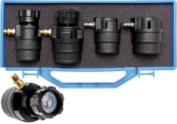 Adaptéry pr. 55 ÷ 70 mm pro diagnostiku turbodmychadel BGS108958 Sada 4 díly včetně manometrů