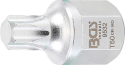 Zástrčná hlavice 1/2" (šestihran 22mm) T-profil (pro Torx) T60 BGS109532 pro klínové žebrované řemeny