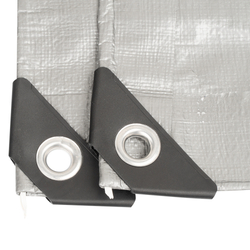 Plachta Procraft ST2x2 200g/m2 nepromokavá s oky 2x2 m stříbrná | ST2x2