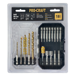 Sada vrtáků a bitů Procraft DBS-18, S2 | DBS-18