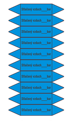 Štítek označení na rozvody velký 242 x 40 mm - 5ks -  