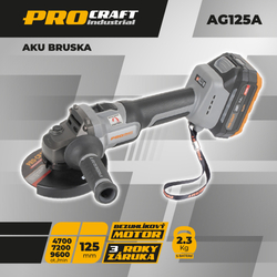 Aku úhlová bruska Procraft Industrial AG125A | AG125A